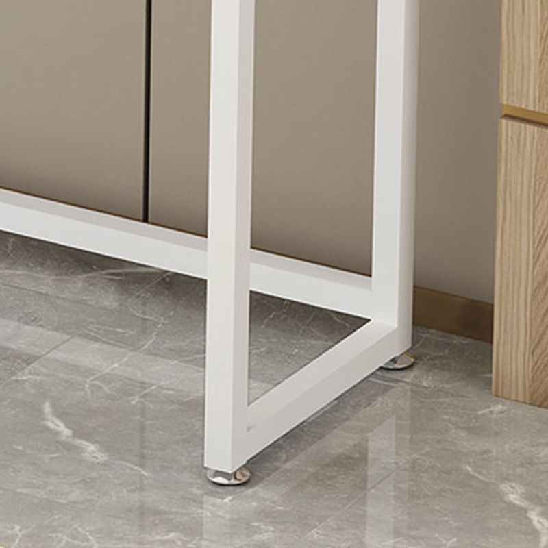 Trestle Legs 41.33" H Table Stone Rectangle Console Accent Table