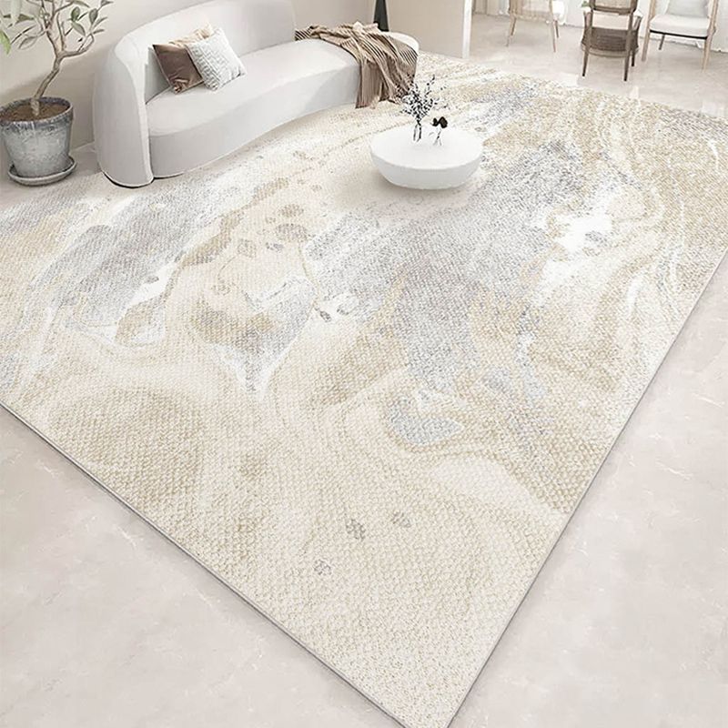 Light Brown Modern Carpet Graphic Polyester Carpet Tear Resistant Carpet for Living Room