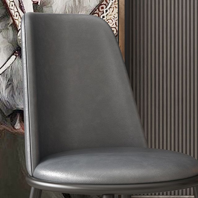 Nordic Dining Chair Armless Dining Chair with Metal Legs for Home