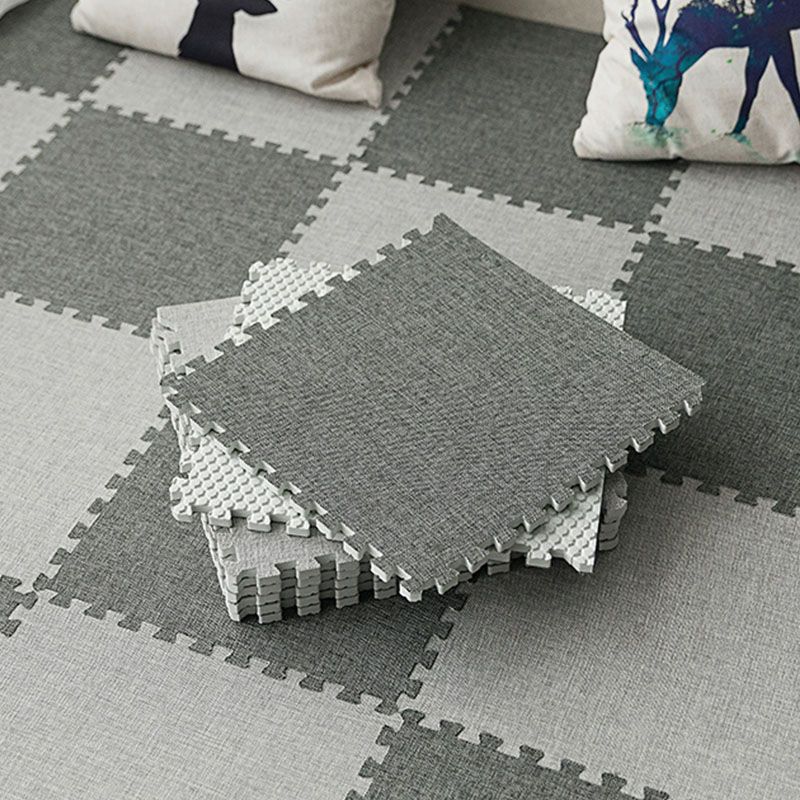 Carpet Tile Non-Skid Fade Resistant Solid Color Interlocking Carpet Tiles Dining Room