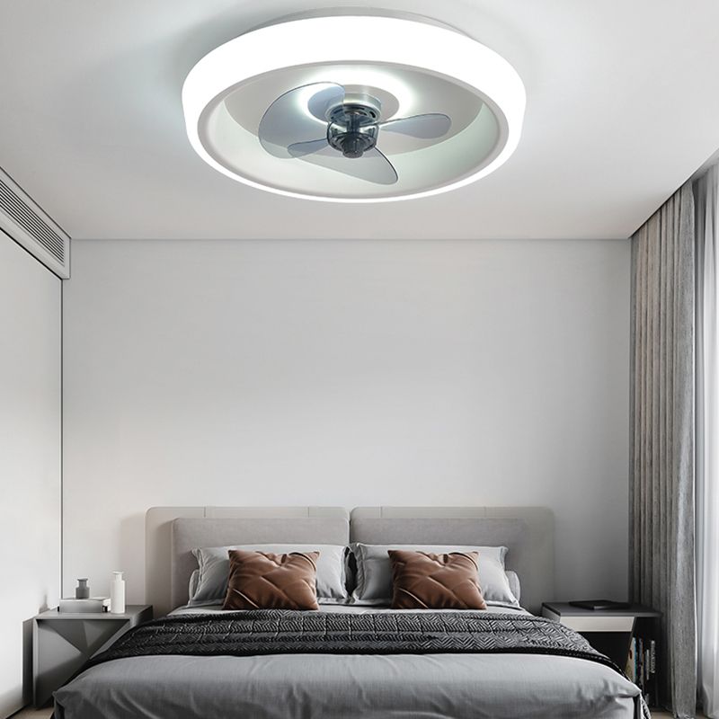 Circle Metal Ceiling Fan Lamp Nordic LED Ceiling Mounted Lighting