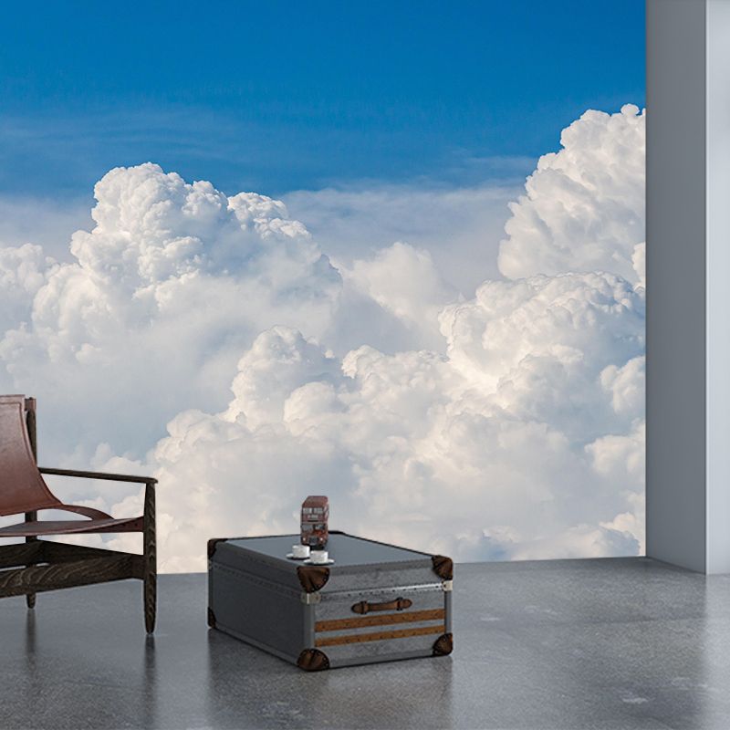 Sky Landscapes Mural Contemporary Wall Covering Light Color for Living Room