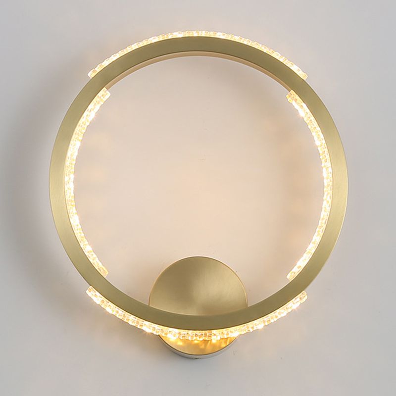 Fashion Circle Metal Wall Sconce Light Ambient Light Sconce Light in Gold Finish