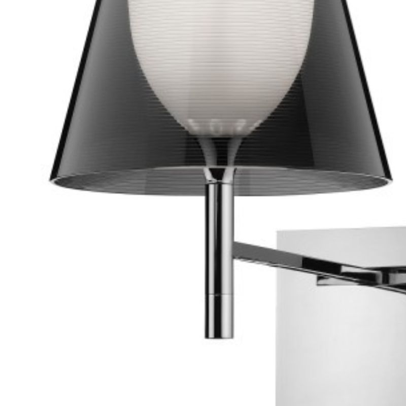 Acrylic Shade Wall Armed Sconce Minimalist 1 - Light Wall Light Fixture in Chrome Finish