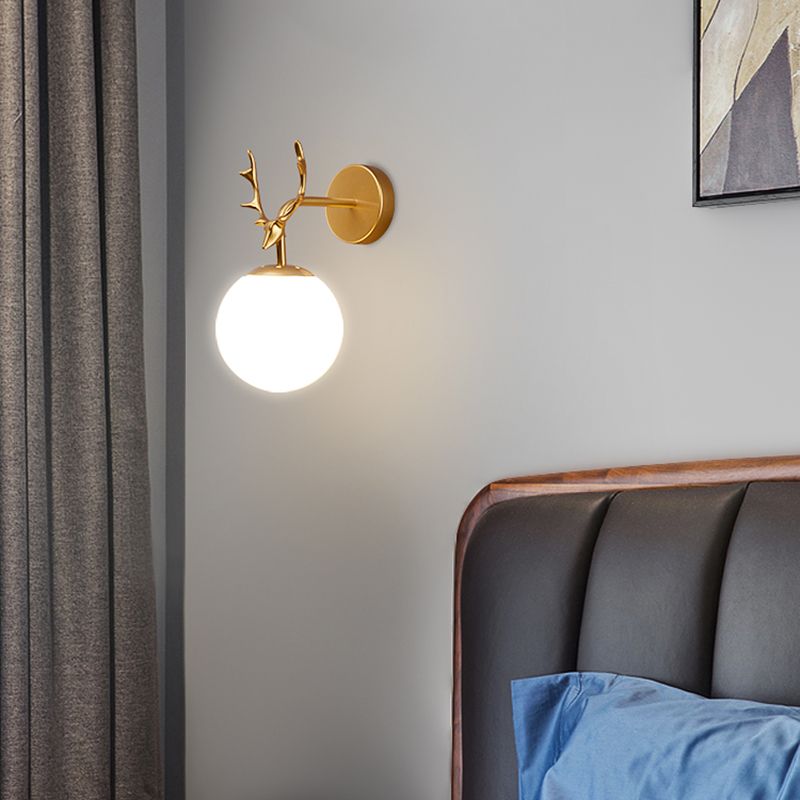 Modern Glass Wall Light Scone Creative Wall Light Fixture for Bedroom