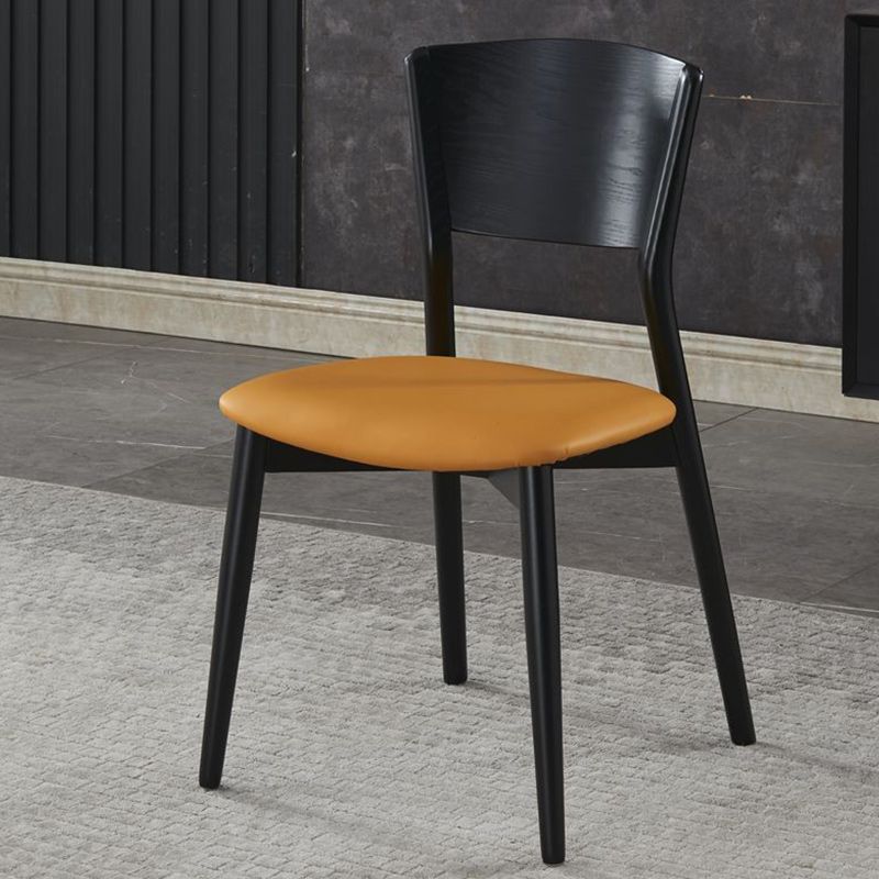 Industrial Style Dining Chair Solid Wood Open Back Armless chair