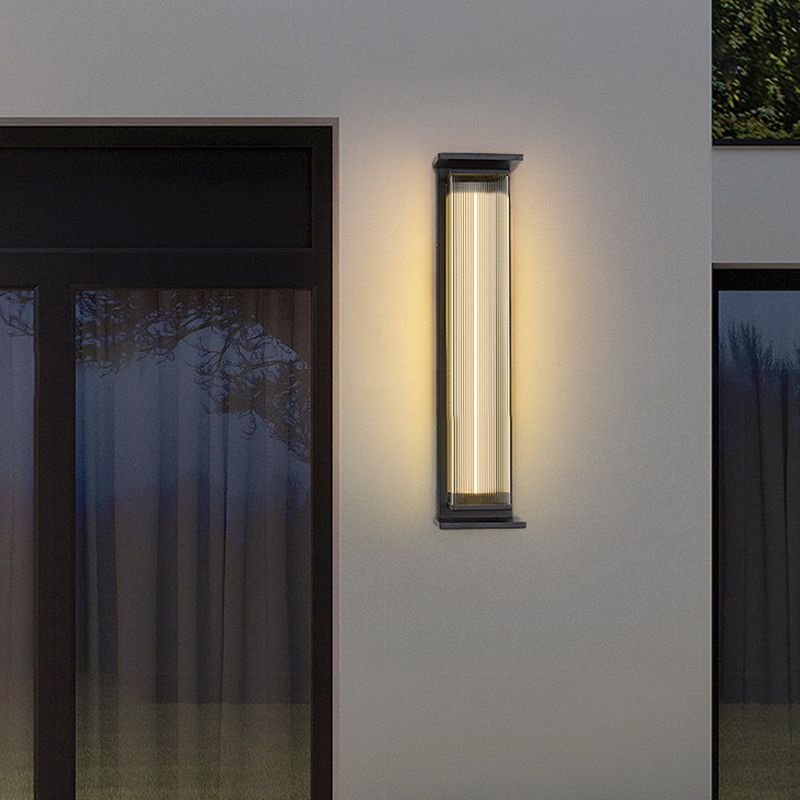 Metal Rectangle Wall Mount Lamp Simple 1 Light Wall Mounted Light Fixture