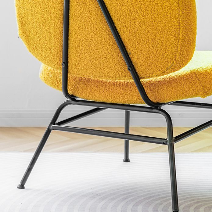 Armless Fixed Back Lounge Chair Modern Slipper Accent Chair for Living Room