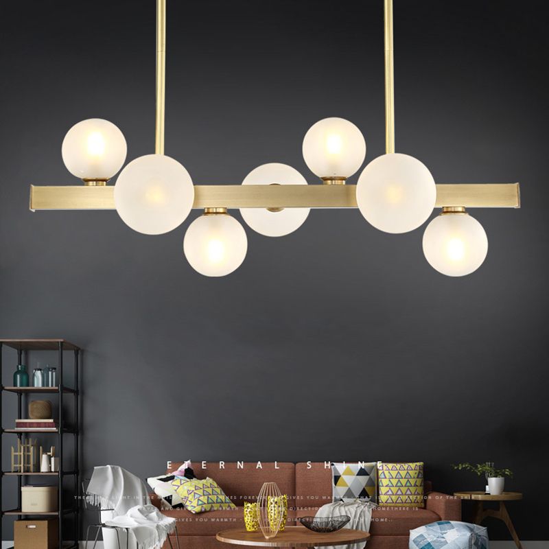 Lustre de style bubble îlot moderne 7 lumières luminaires pendentifs
