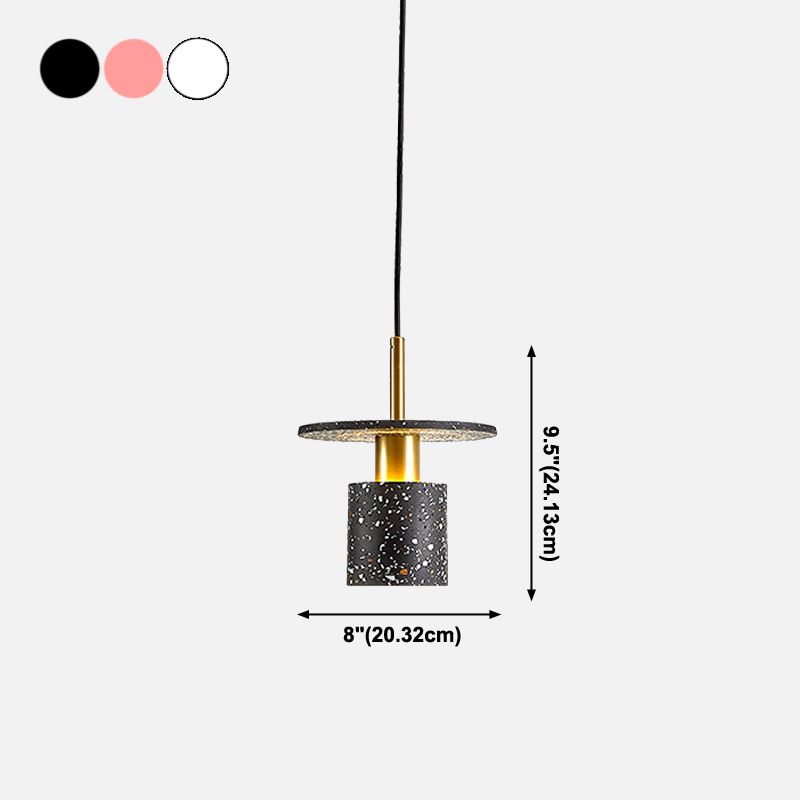 Marble UFO Shape Hanging Lights Modern Style 1 Head Hanging Mount Fixture for Restaurant