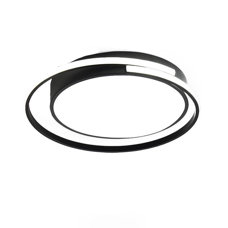 LED Modern Metal Flush Mount Geometric Shape Ceiling Light with PVC Shade for Living Room