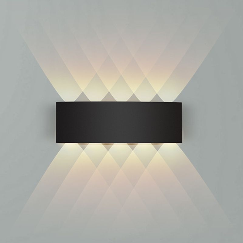 Éclairage mural de forme rectangulaire Métal de style moderne 1 lampe d'applications légères pour extérieur