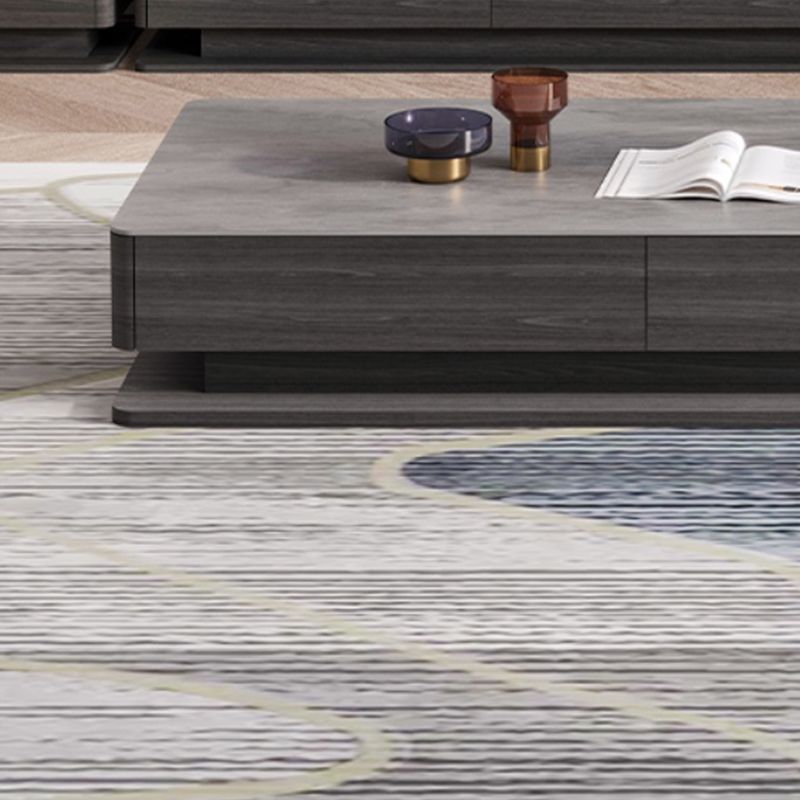 Block Slate Coffee Table No Distressing Rectangle Single Coffee Table with Drawers