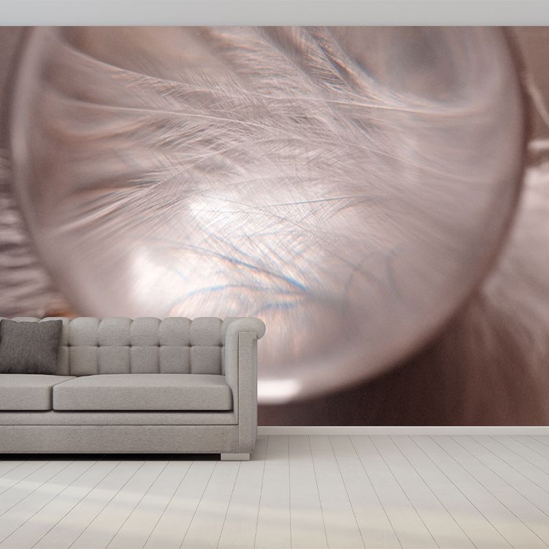 Mural Wallpaper with Feather Pattern Wall Covering for Living Room Bedroom