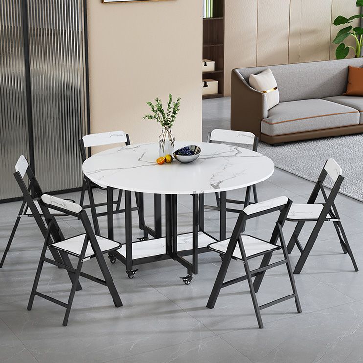 Modern Tripod Base Dinette Table Chipboard Folding Table Home Furniture (only Table)