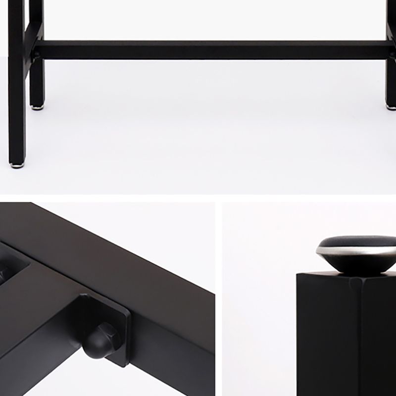 Footrest Outdoor Cocktail Bar Table Industrial Wood Rectangle Counter Table