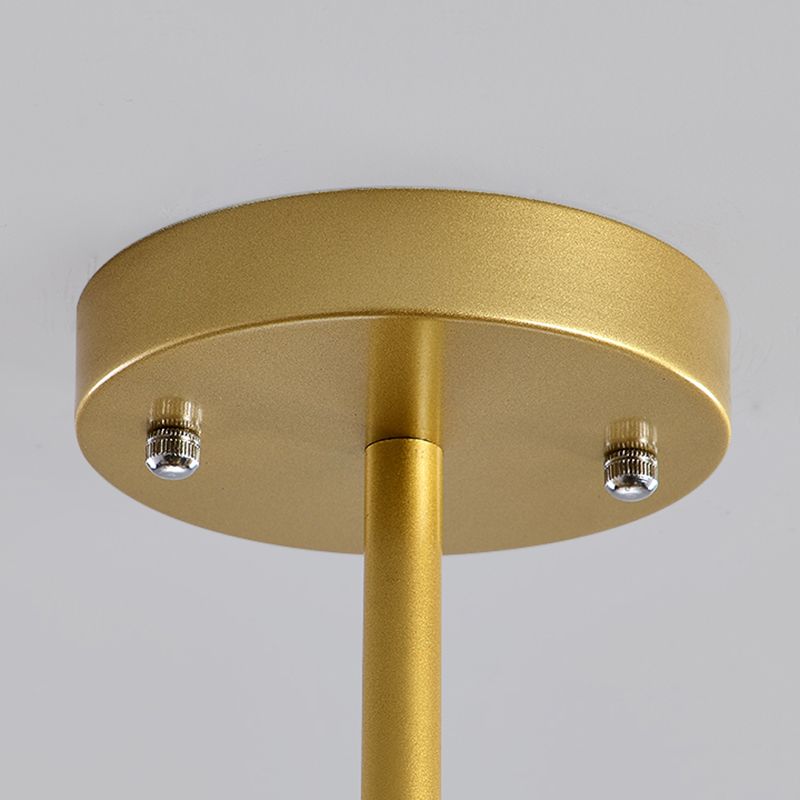 Modern Artistic Globe Hanging Lamp Lacquered Iron Indoor Chandelier with Glass Shade