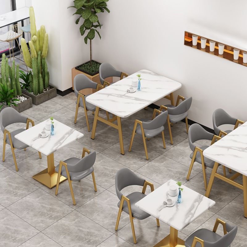 5 Pcs Dinette Set with Manufactured Wood Dining Table and Padded Chairs