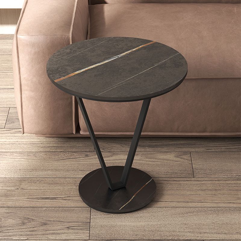 23.6" Tall Cross Legs Side Table Modernistic Metal Side End Snack Table