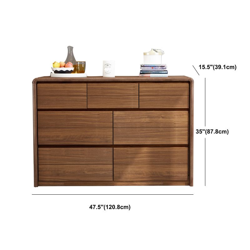Contemporary Horizontal Chest Bedroom Storage Chest with Drawers