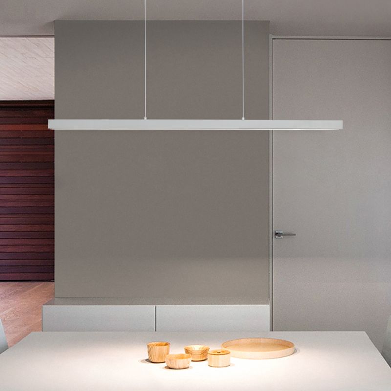 Metal 1-Light Contemporary Pendant Lights Linear Pendant Light Fixture with Acrylic Shade