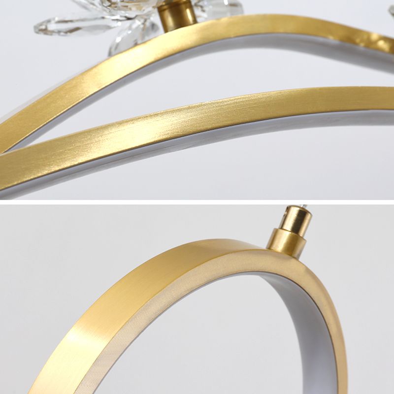 Luces colgantes colgantes de metal dorado lámparas colgantes lineales contemporáneas para comedor