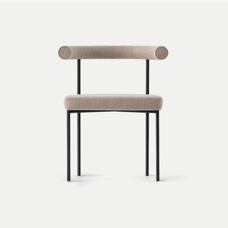 Open Back Dining Side Chair Contemporary Armless Dining Chairs for Home