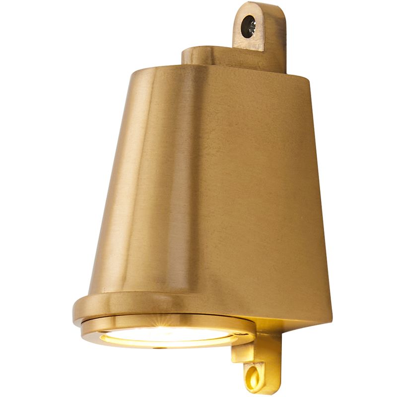 Modern Metal Wall Sconce Trapezoid Shape Wall Light with Glass Shade for Courtyard