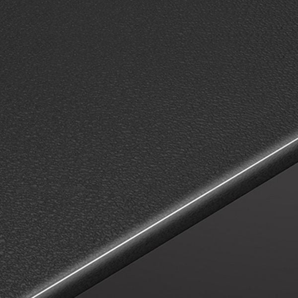 Mesa de comedor de piedra sinterizada industrial Rectángulo Tapa negra con base de metal