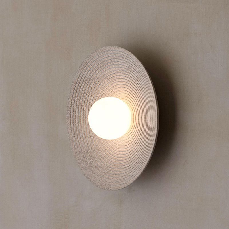 Nordic Style Wall Light Dome Shape Wall Lamp with Glass Shade for Bedroom