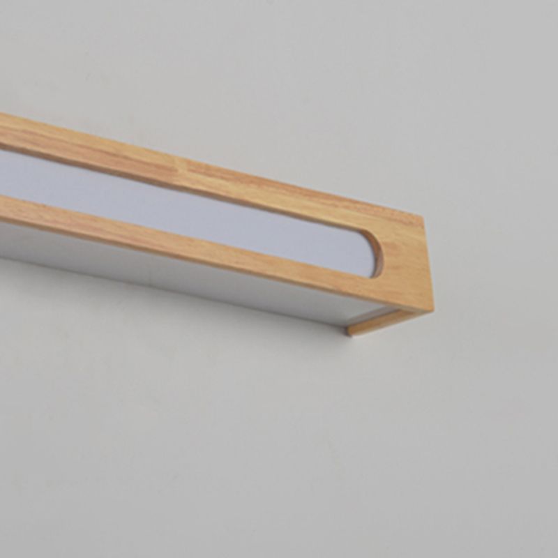 Illuminazione geometrica vanità moderna moderna legno multi luci vanità sconce
