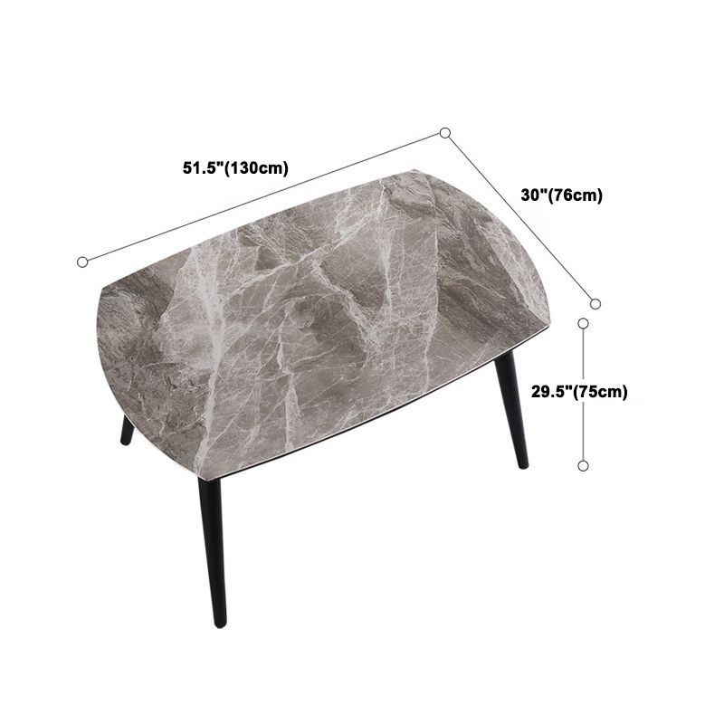 Modern Gray Sintered Stone Dining Table Set 1/4/5/7 Pieces Dining Set for Home Use