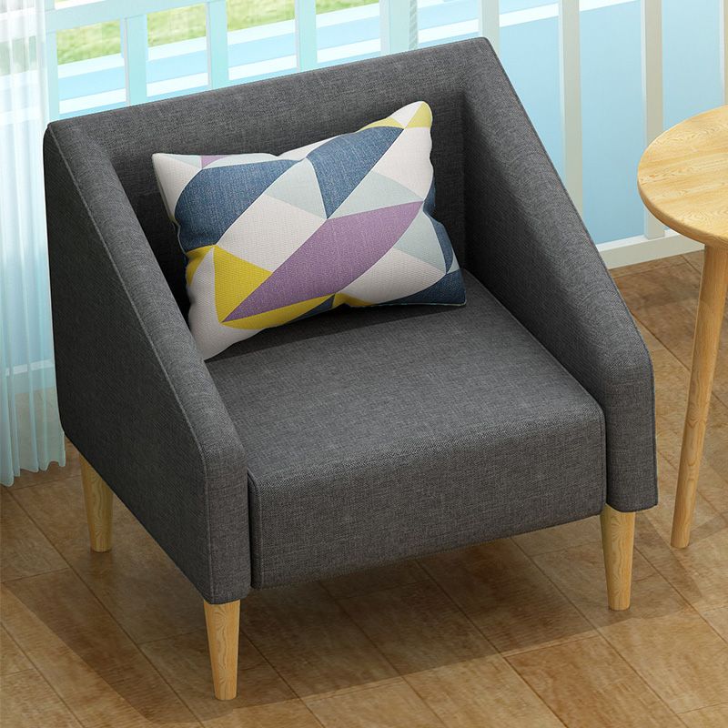 Arms Included Barrel Chair Pillow Back Accent Chair, 23.62" W √ó 23.62" L √ó 30.71" H