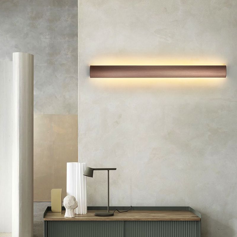 Metal Linear Shade Wall Sconce Modern Style 1-Light Wall Mount Lighting