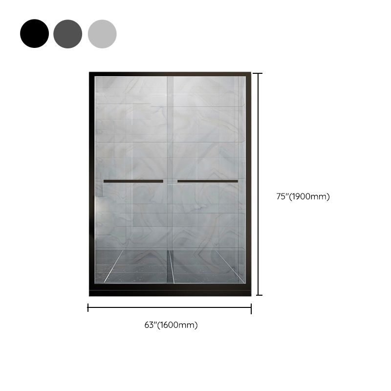Semi Frameless Shower Door Tempered Double Sliding Shower Doors