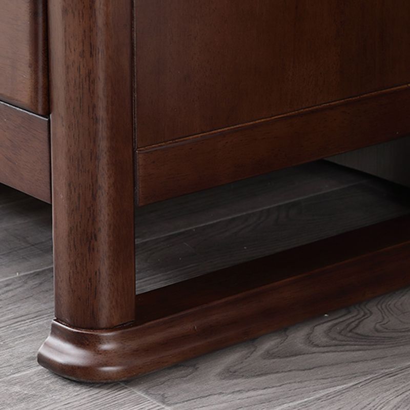 Traditional Brown Storage Chest Dresser Vertical Wooden Chest with 3 / 4 / 5 Drawers