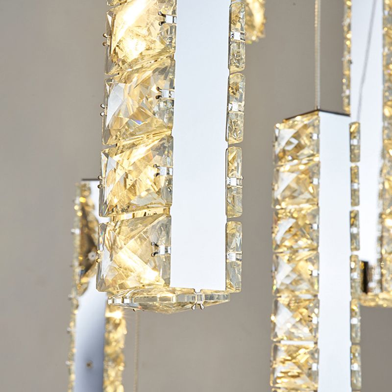 Kit de luz colgante posmoderna Luz de techo de cristal para sala de estar para sala de estar