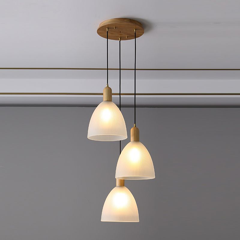 Colgante colgante de tazón múltiple iluminación colgante de vidrio moderno para sala de estar