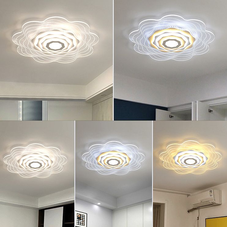 Luces llevadas del soporte rasante del claro del estilo moderno de las lámparas rasantes de acrílico del soporte de la flor