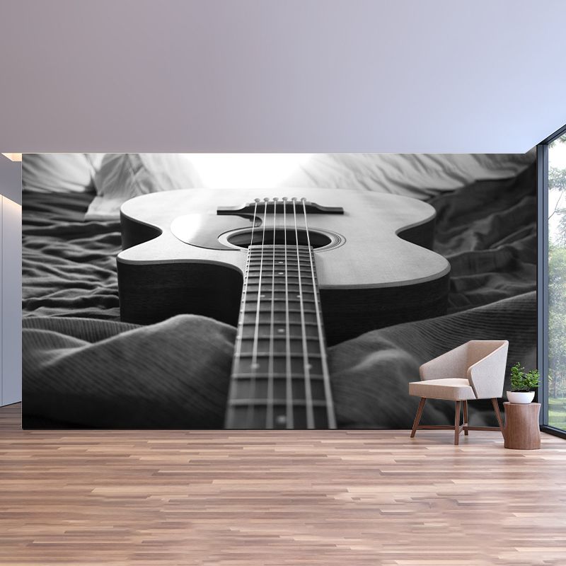 Guitar Hobby Murals for Living Room Contemporary City ,Customized Size