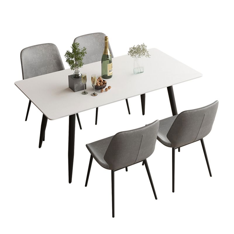 Modern 1/2/4/5/7 Pieces Dining Set Rectangle Stone Dining Table for Dining Room Kitchen