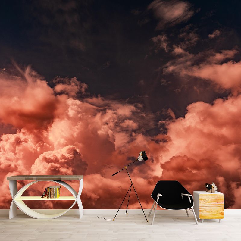 Modern Style Sky Wall Mural Wallpaper Photography Mildew Resistant for Bedroom