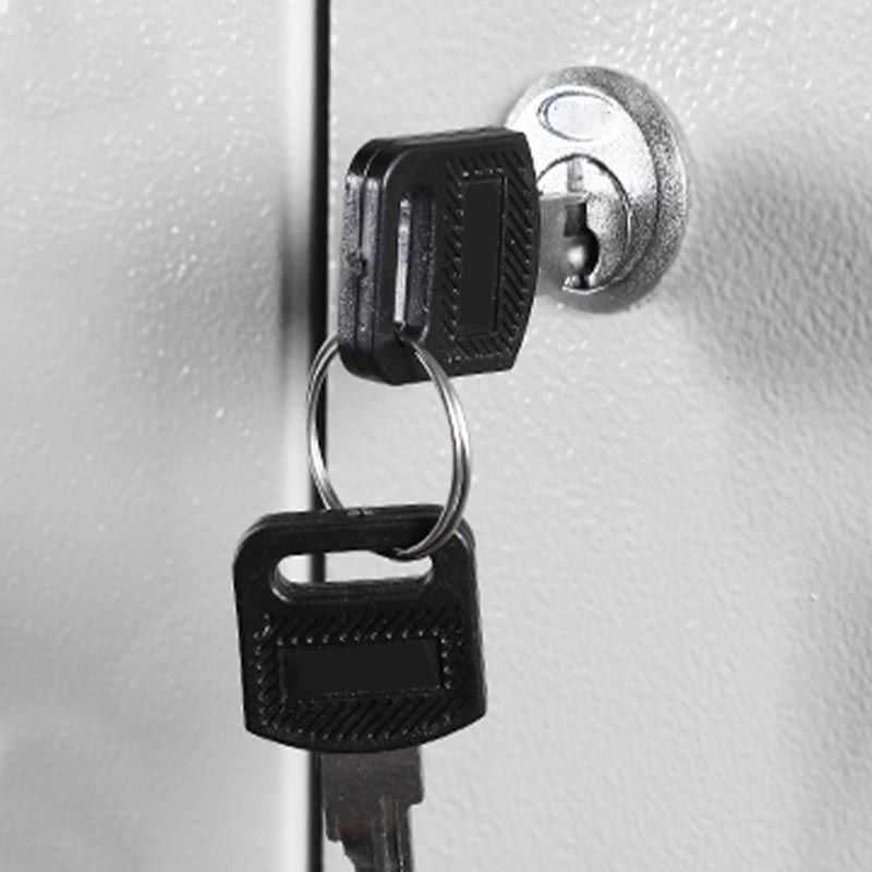 Contemporary Style Steel Wardrobe White Colour Wardrobe Closet with Locks