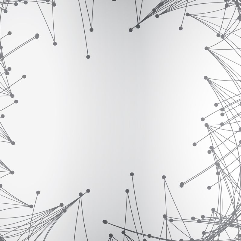 Line Art Border Wallpaper Mural Contemporary Smooth Wall Decor in Black-White for Home