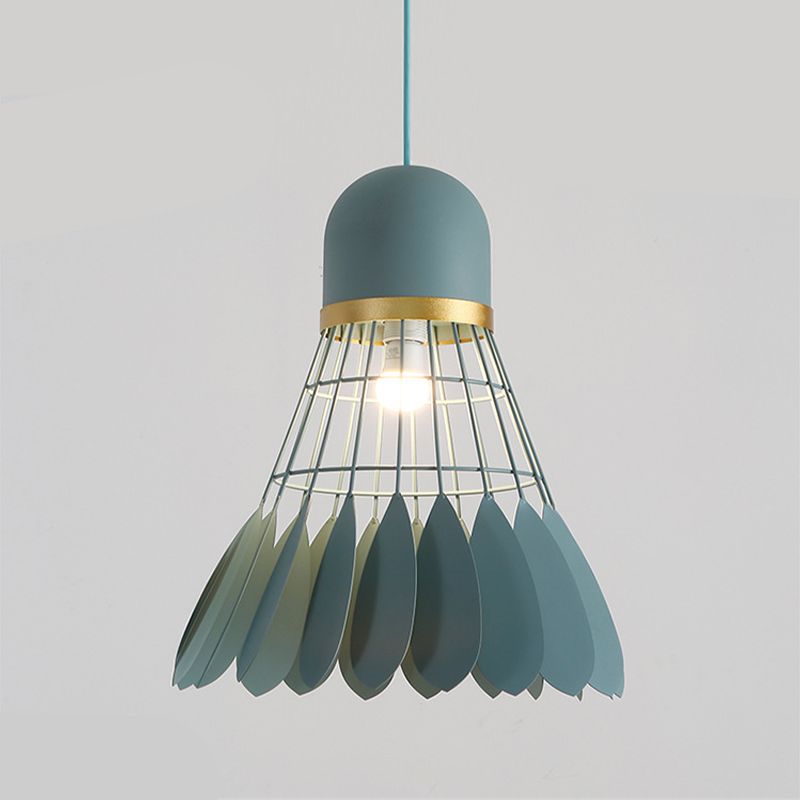 Modern Macaron Badminton Hanging Pendnant Lamp Metal Hanging Pendant Lights for Restaurant