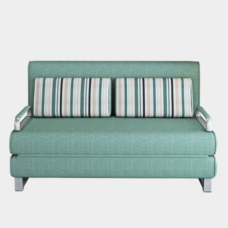 Contemporary Convertible Armless Bed Sofa Couch with Pillows