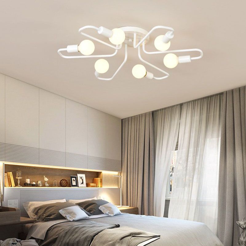 Minimalist Metallic Ceiling Light Contemporary Flush Mount Light Fixture
