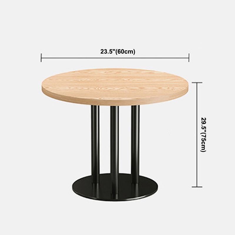Industriële stijl houten eettafel bruine tafel met zwart frame voor eetkamer