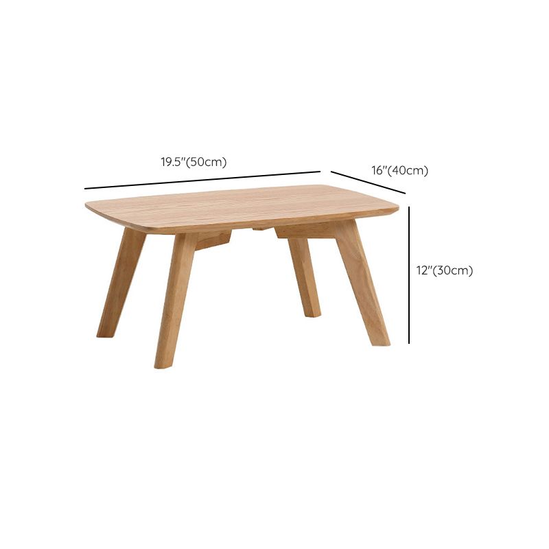 11"H Contemporary Coffee Table Solid Wood Coffee Cocktail Table