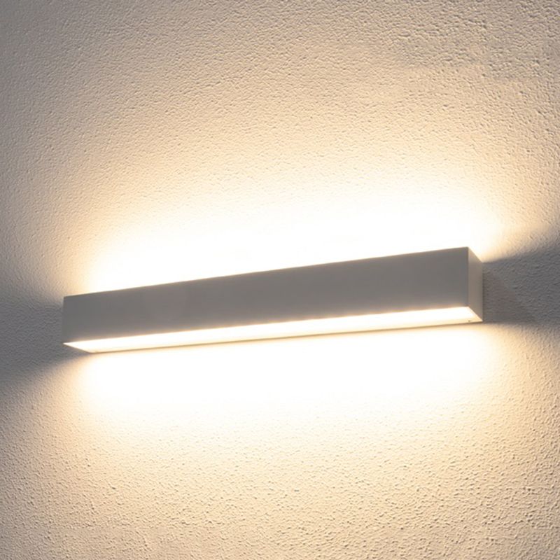 Iluminación moderna de pared de metal LED Rectangular Rectangular LED de 1 luces